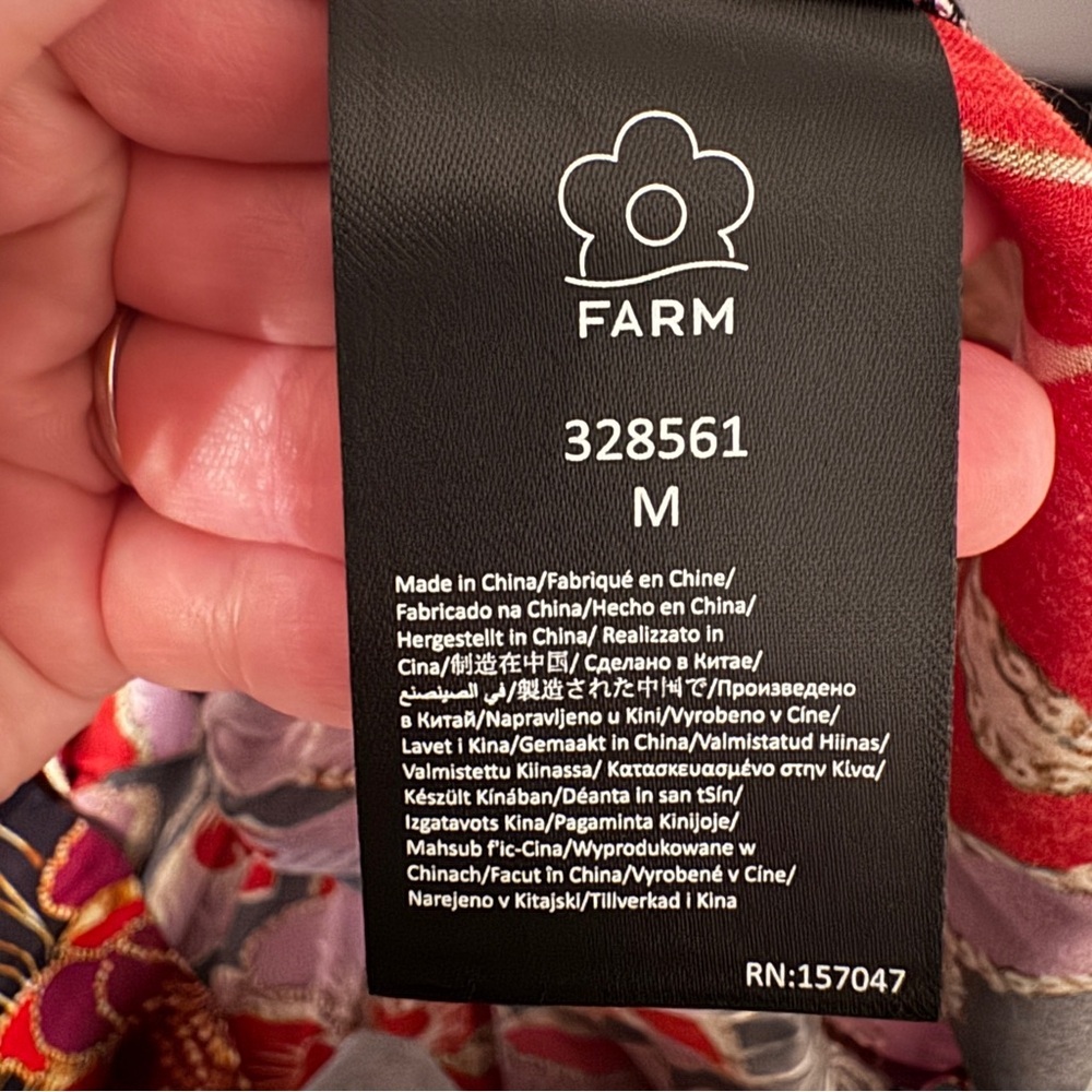 FARM RIO Black Shiny Chita Lenzing Ecovero Maxi Dress - Picture 14 of 16